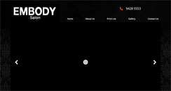 Desktop Screenshot of embodysalon.com.au